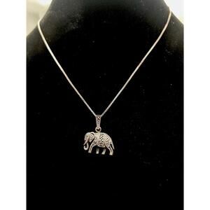 19” Sterling Silver Necklace w/ Marcasite Vintage Jewelry